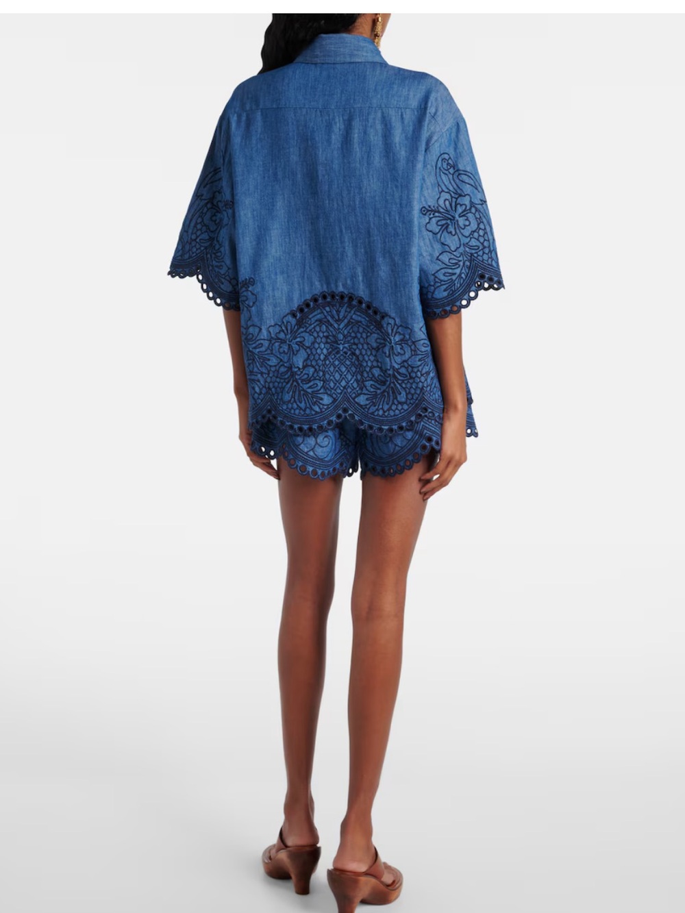 Zimmermann Coco Embroidered Denim Shirt - Picture 11 of 13